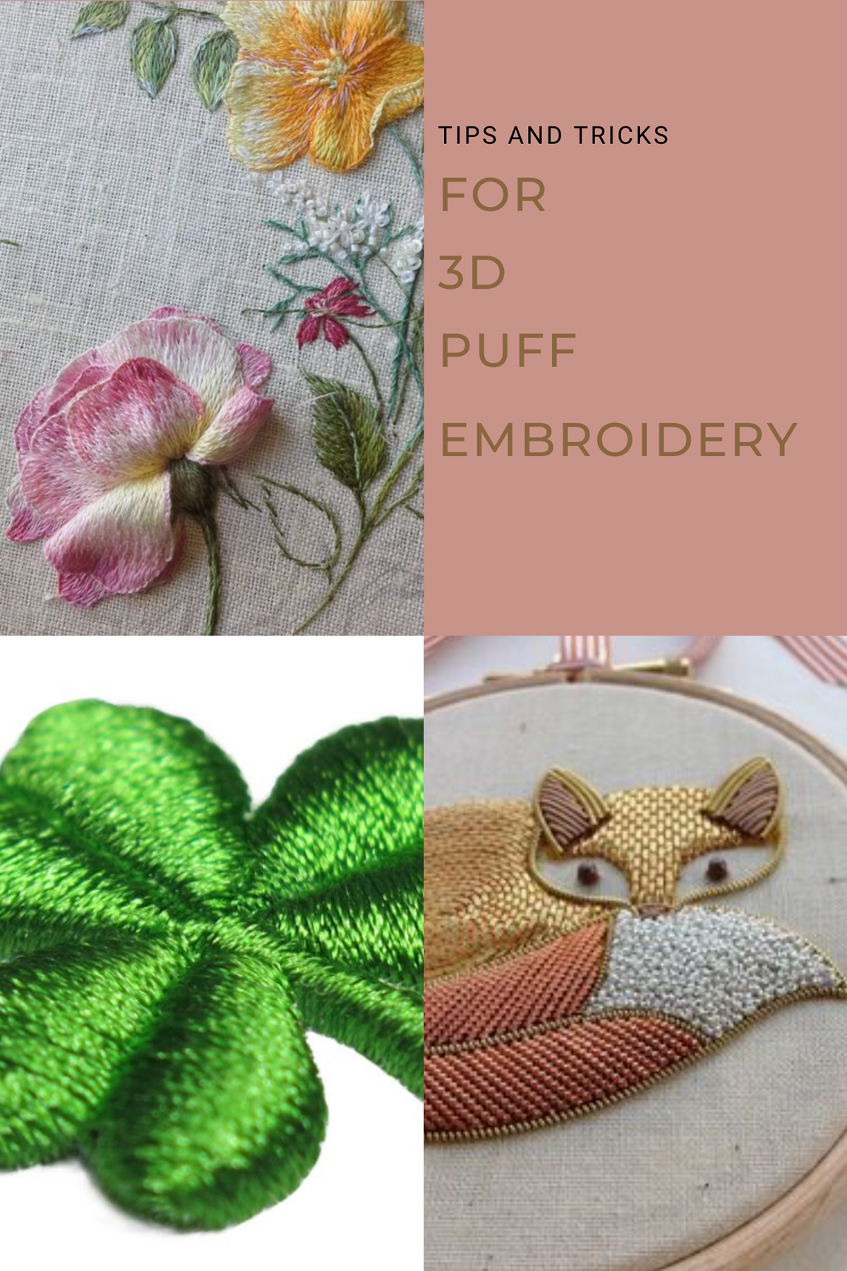 15+ 3D Puff Embroidery Ideas 