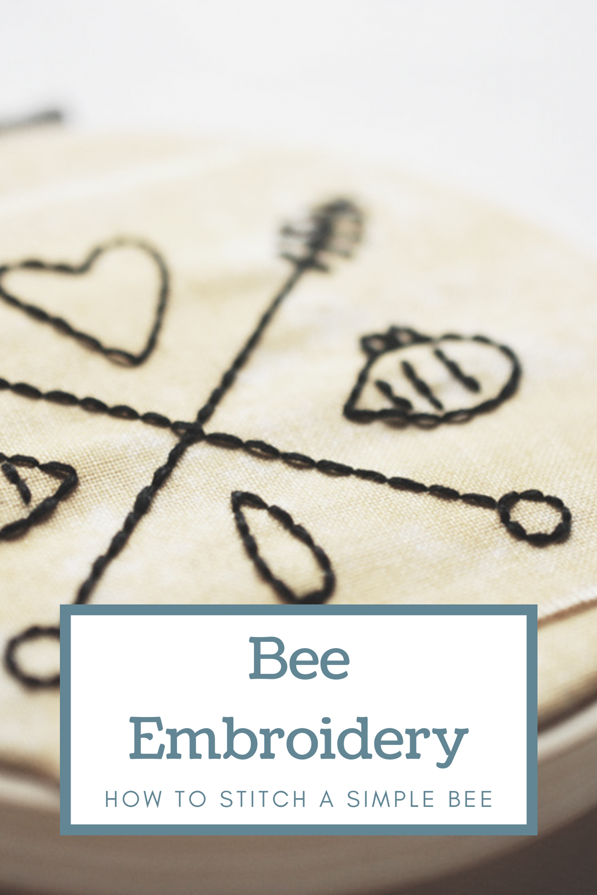 Simple Bee Embroidery