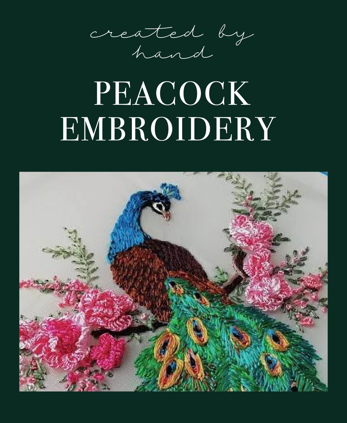 Embroidery patterns peacock