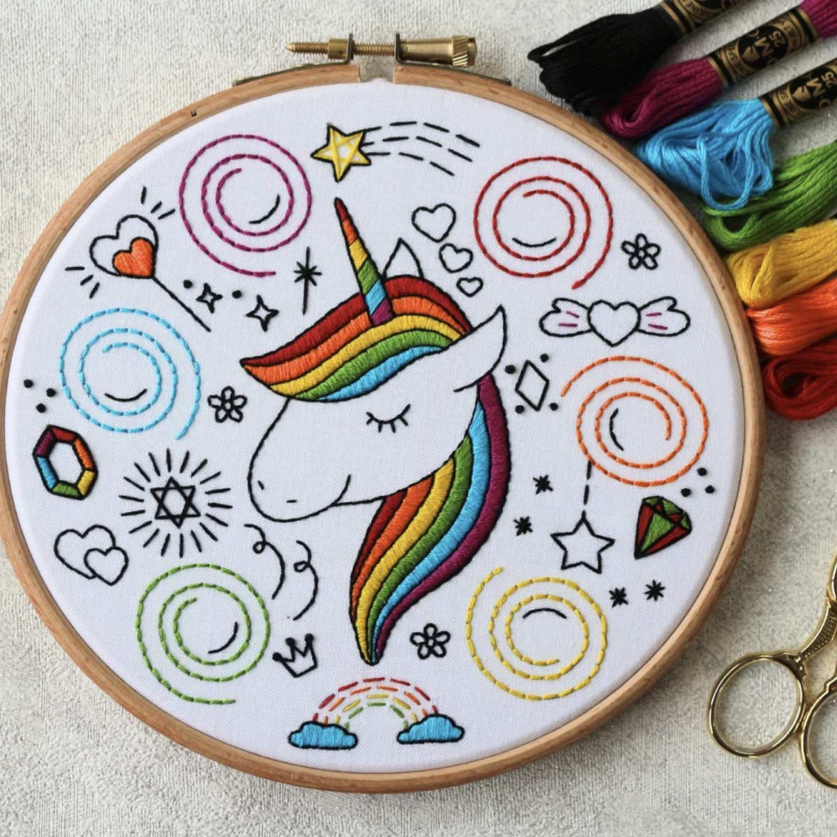 Mythical embroidery designs for kids