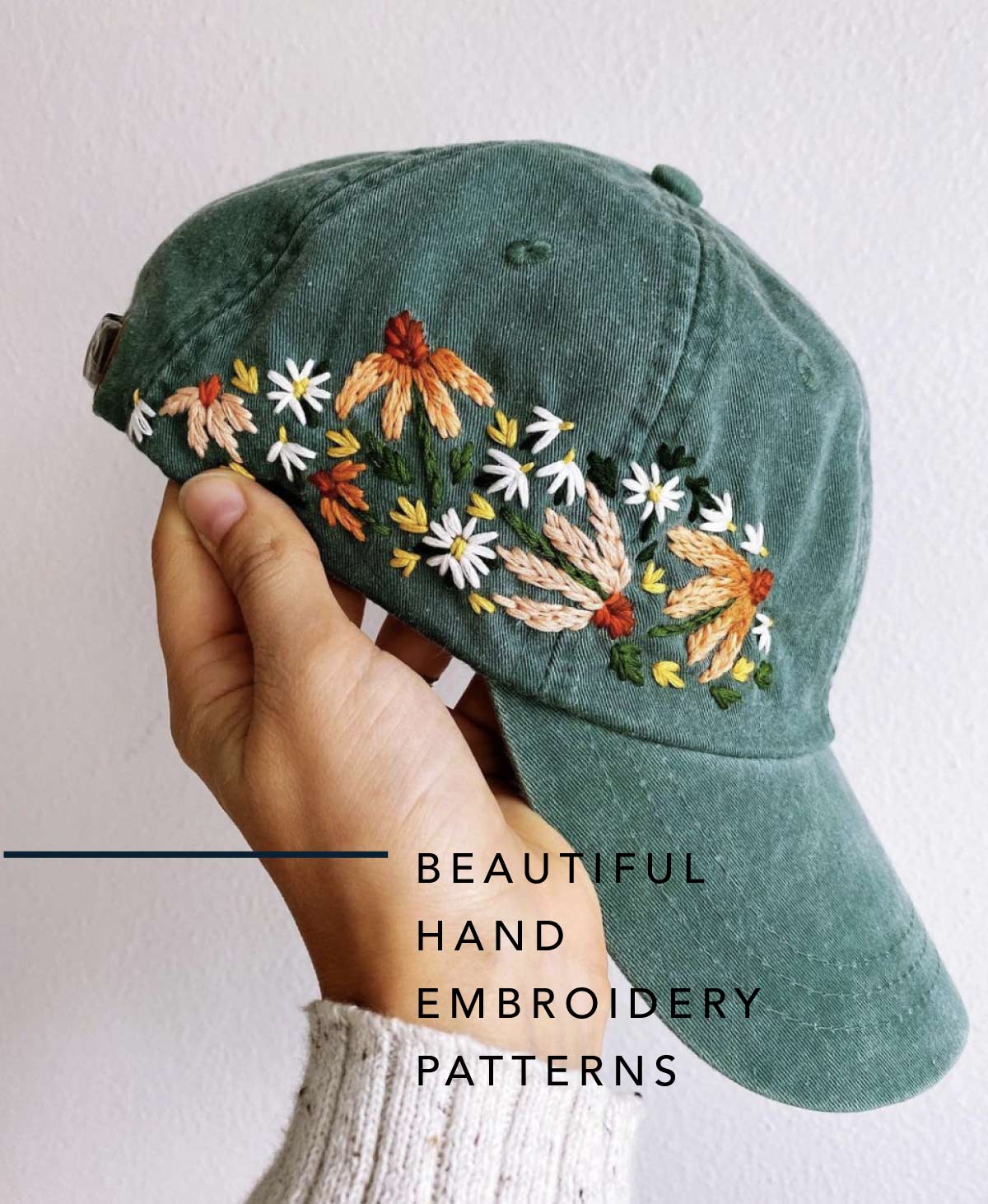 Floral hat embroidery Ideas