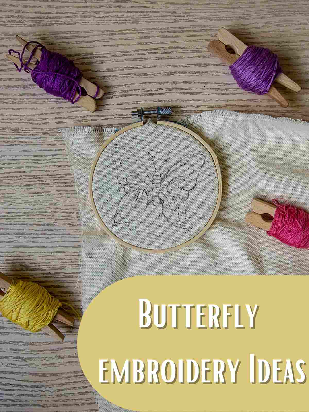 How to embroider a butterfly