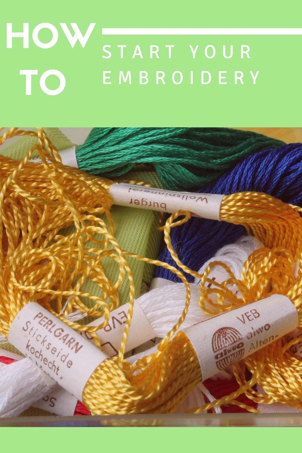 How to start your embroidery for display