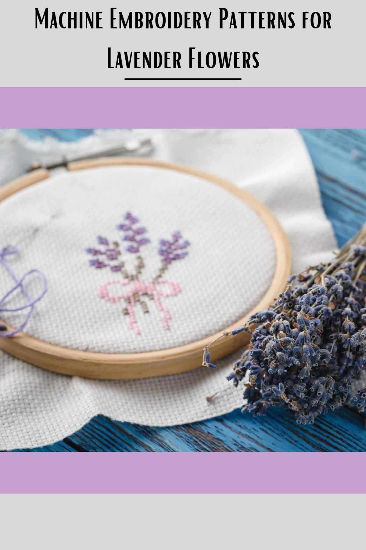 How to embroider lavender flowers