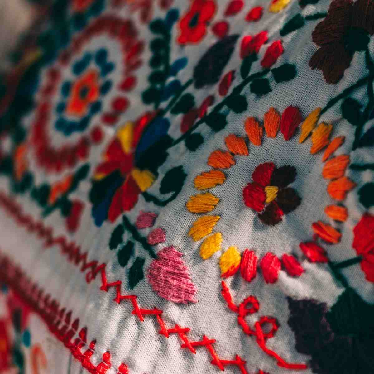 Traditional Mexican embroidery otomi