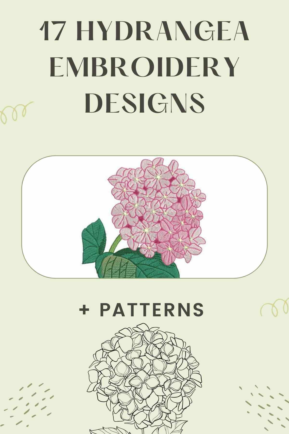 Hydrangea Embroidery Designs