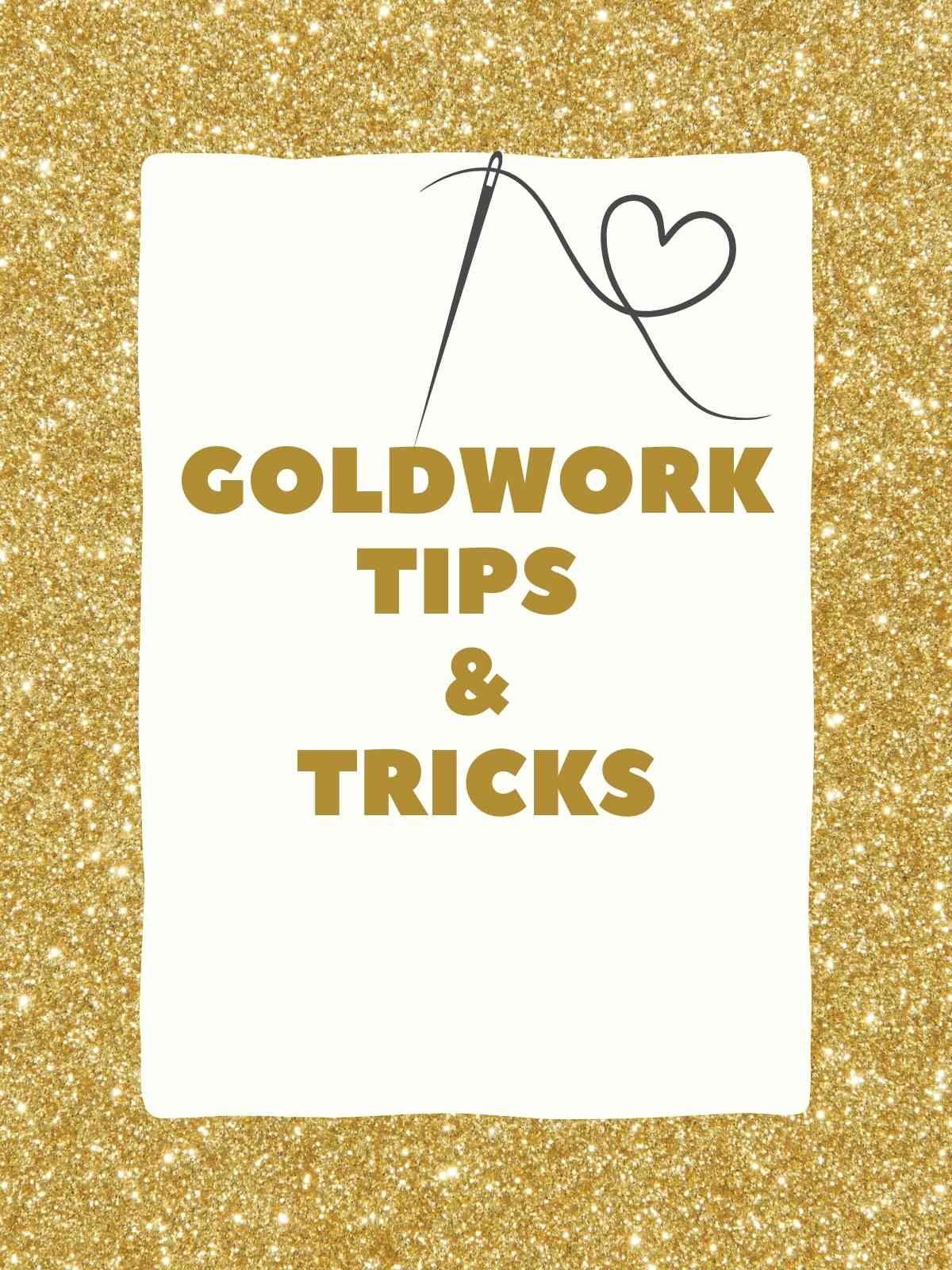 How to do embroidery with gold thread