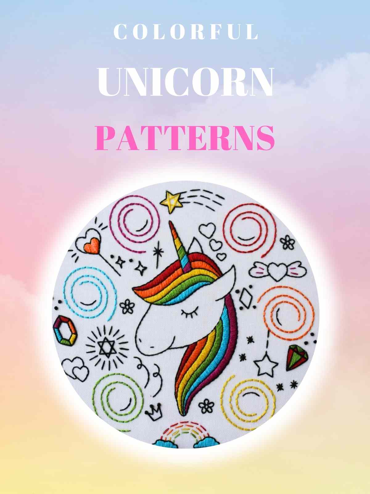 Cross-stitch patterns for unicorns