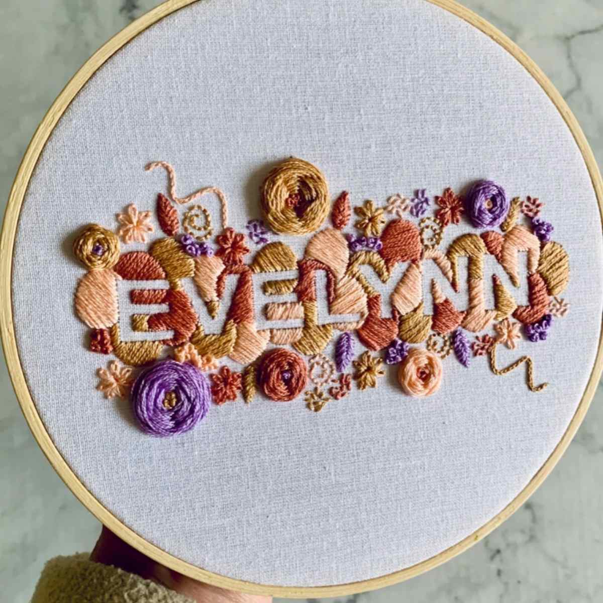 Stitched Name Embroidery