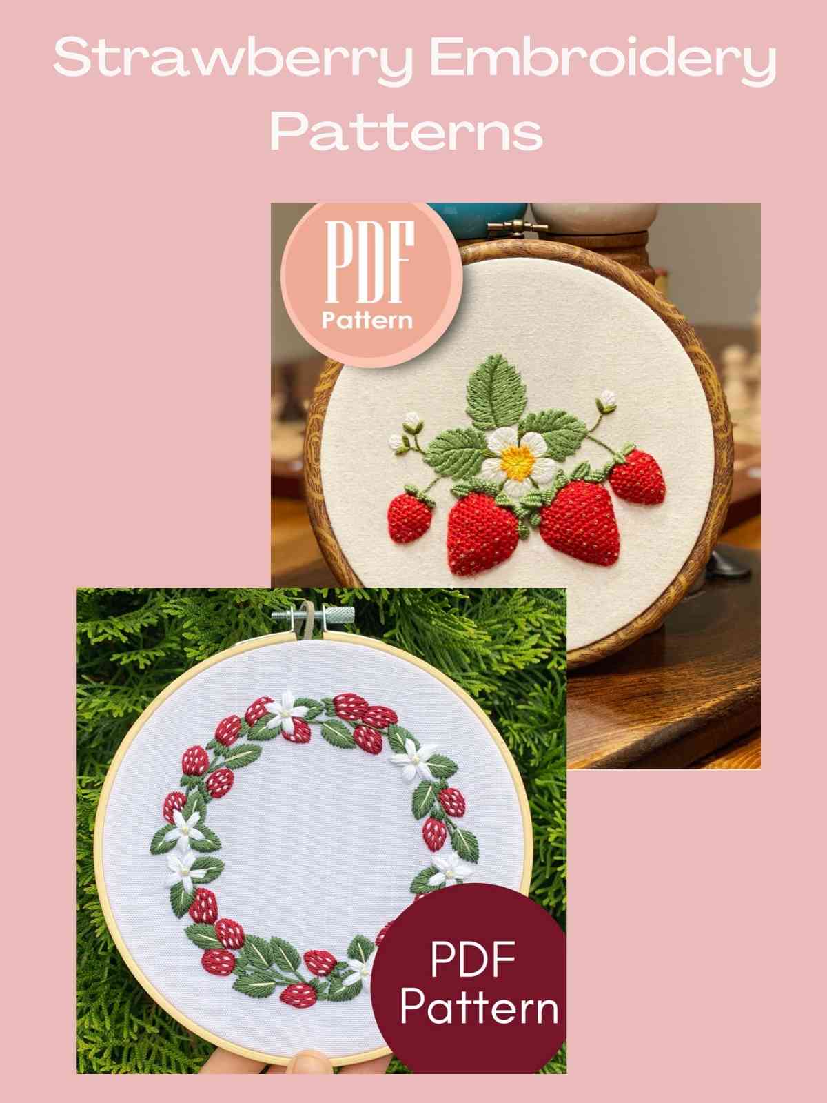 Strawberry Embroidery Patterns 
