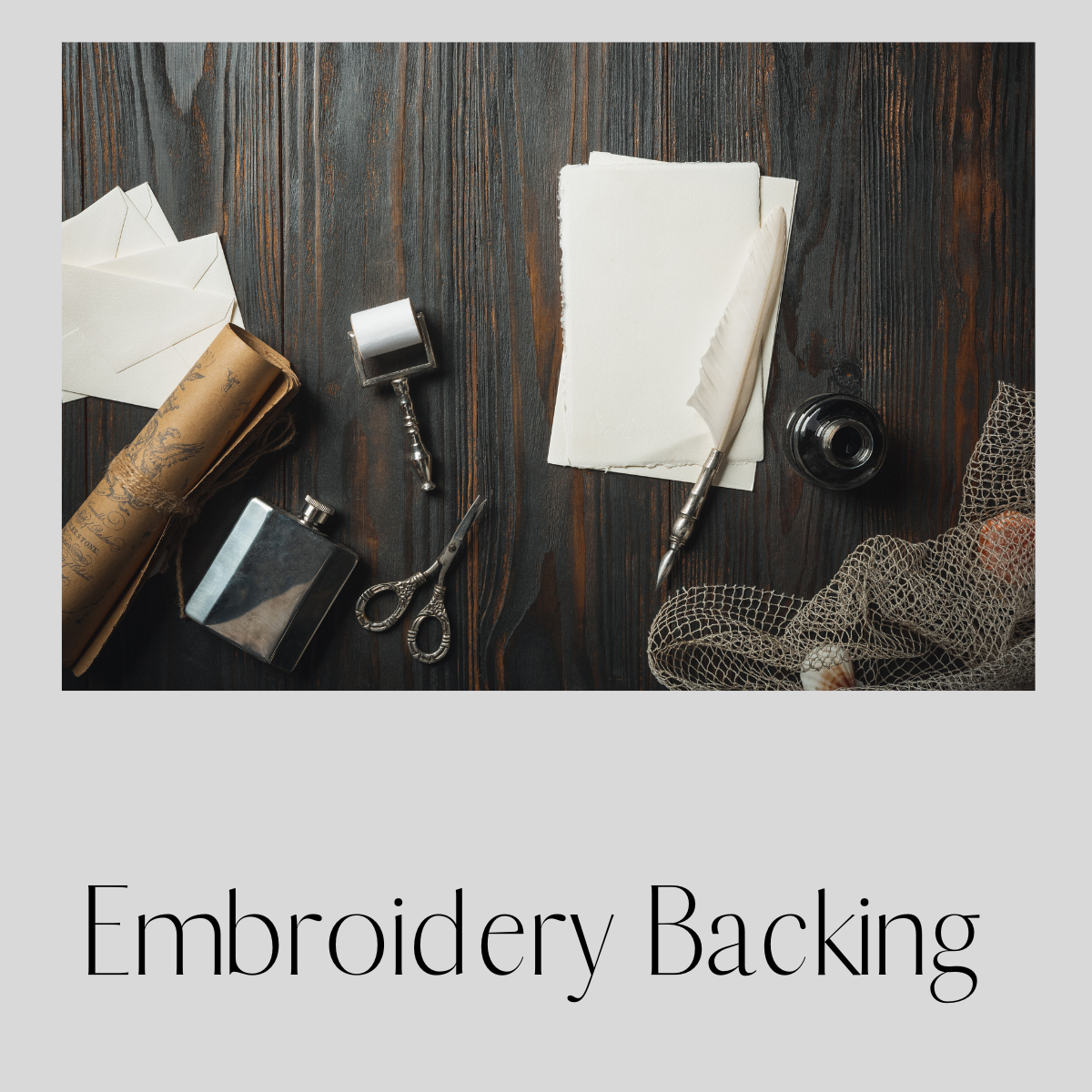 What is embroidery backing