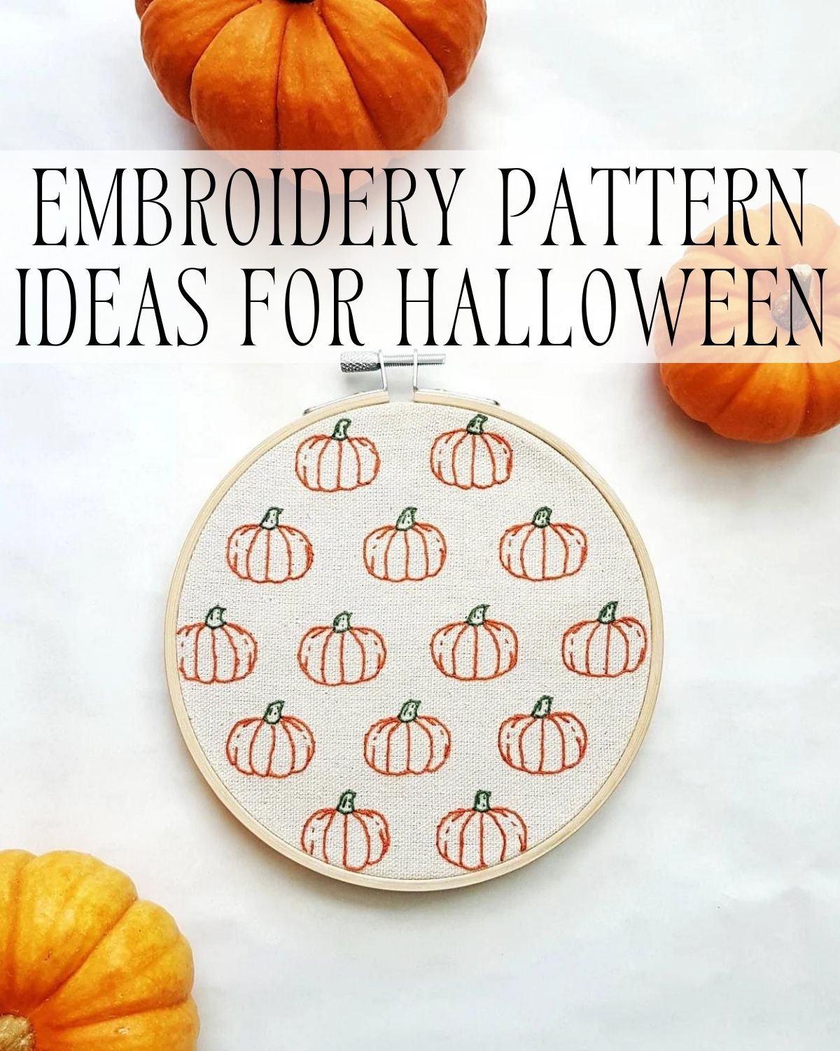 Pumpkin embroidery pattern