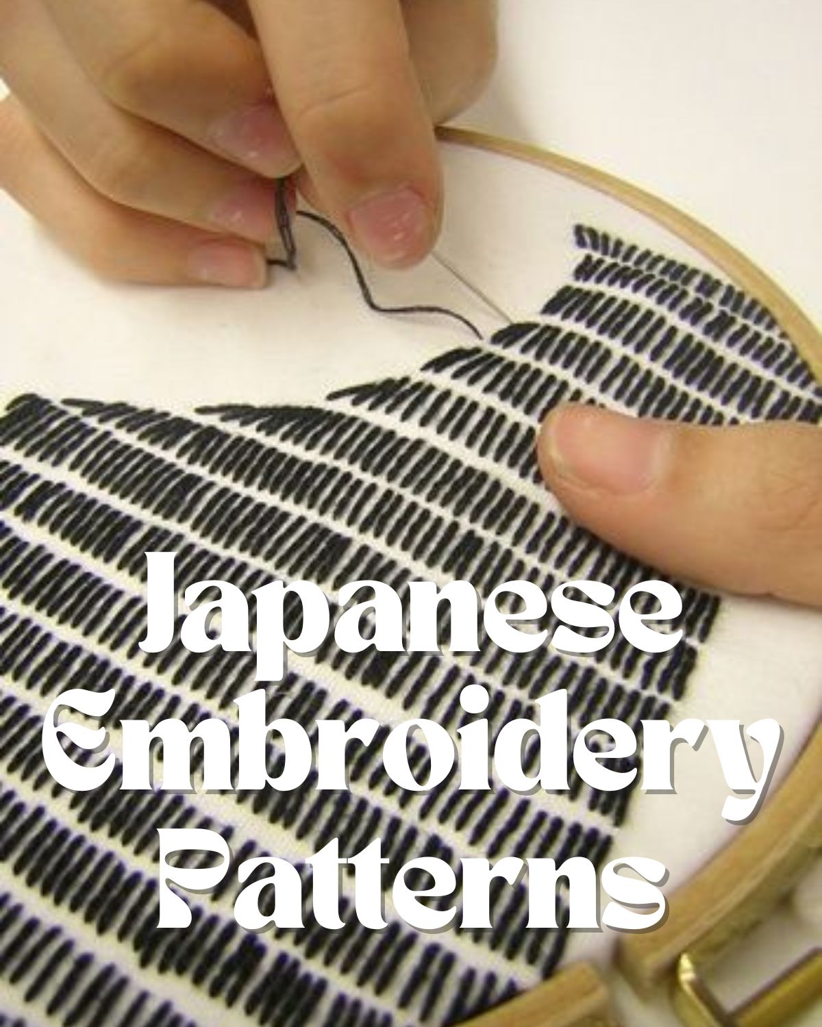 A close stitched Japanese embroidery patterns