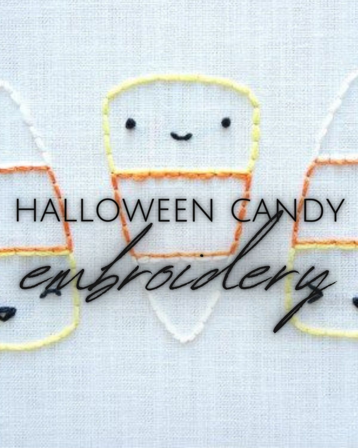Happy candy corn embroidery