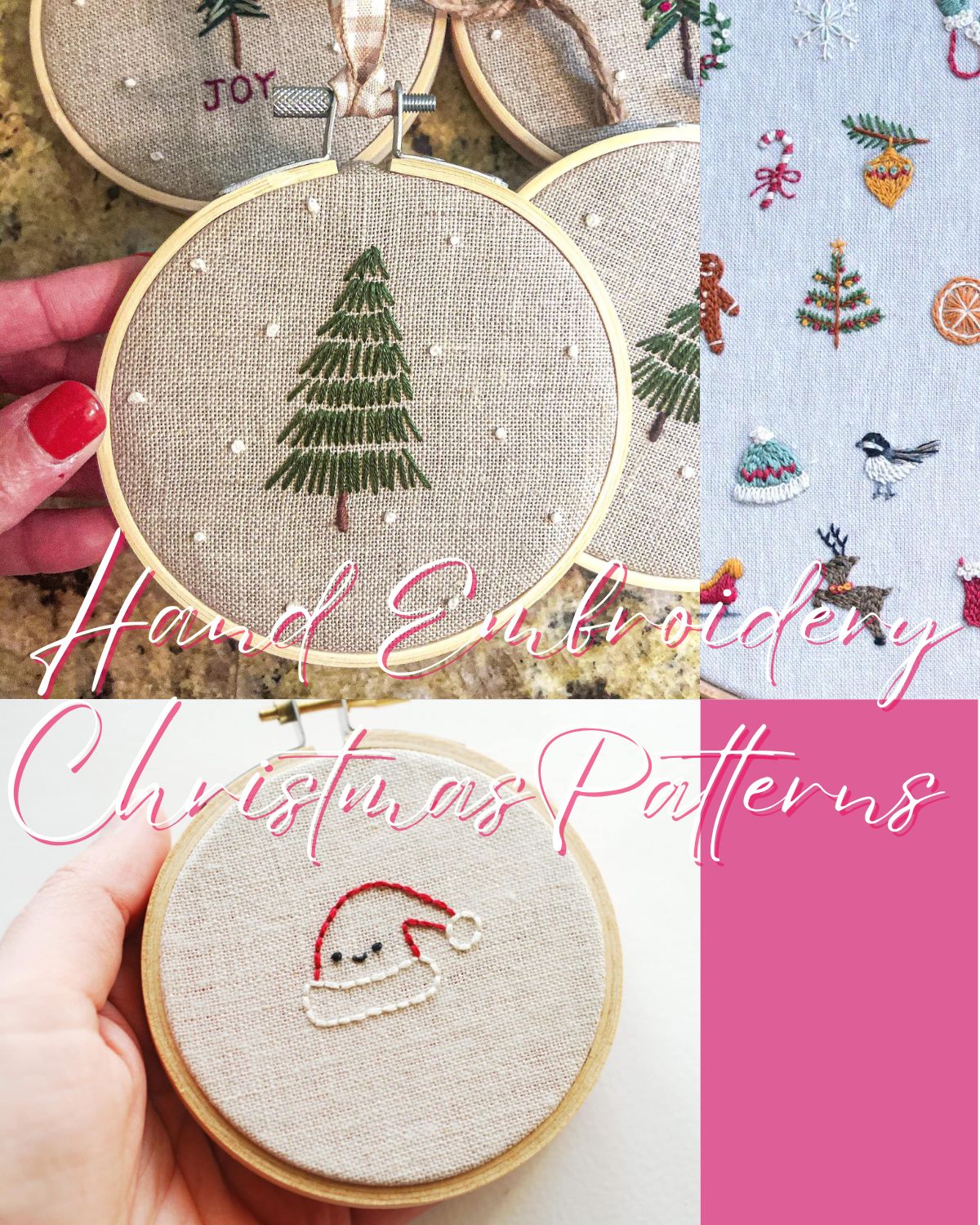 Cute and simple embroidery patterns for hand stitching 