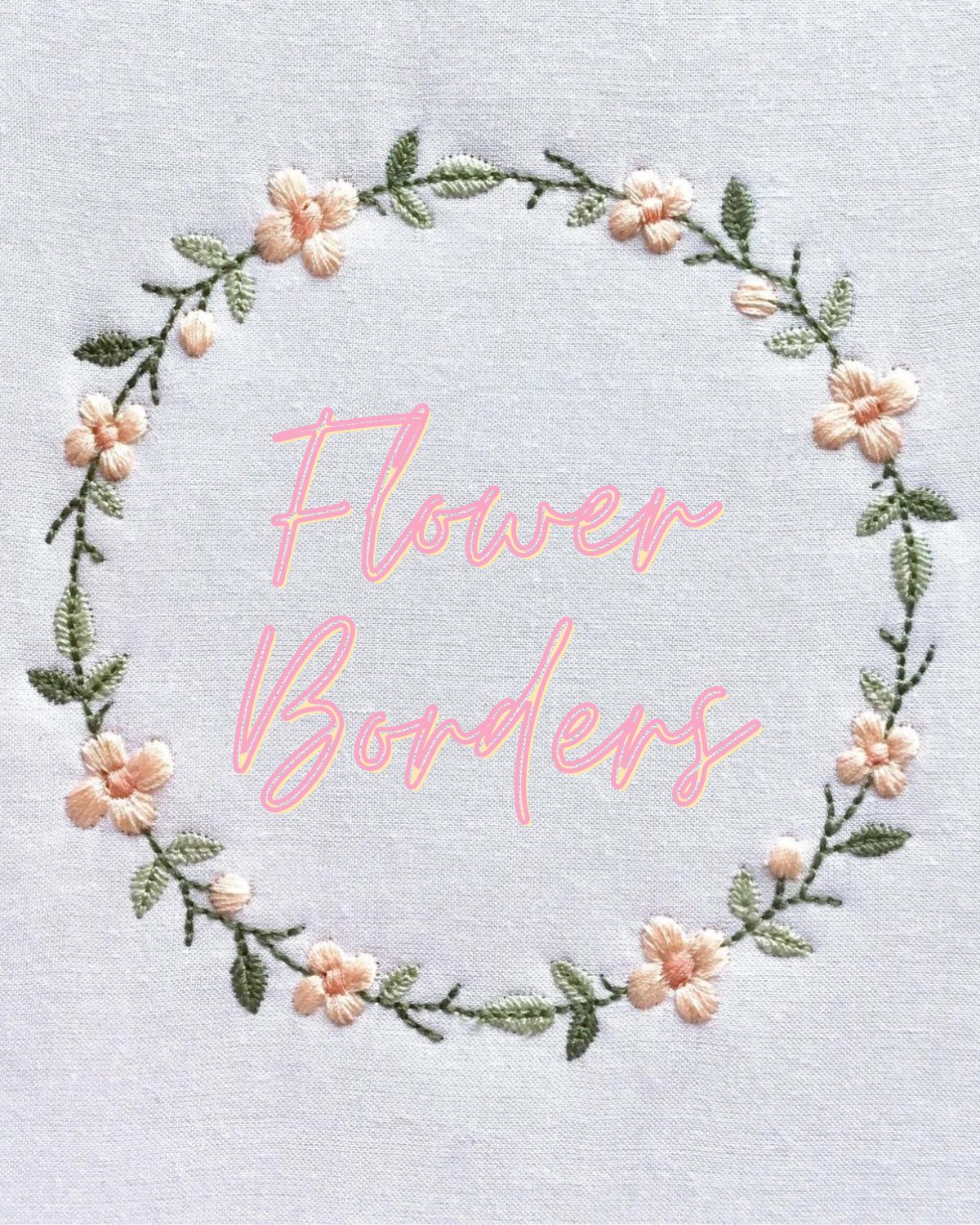A circle flower border embroidery piece 