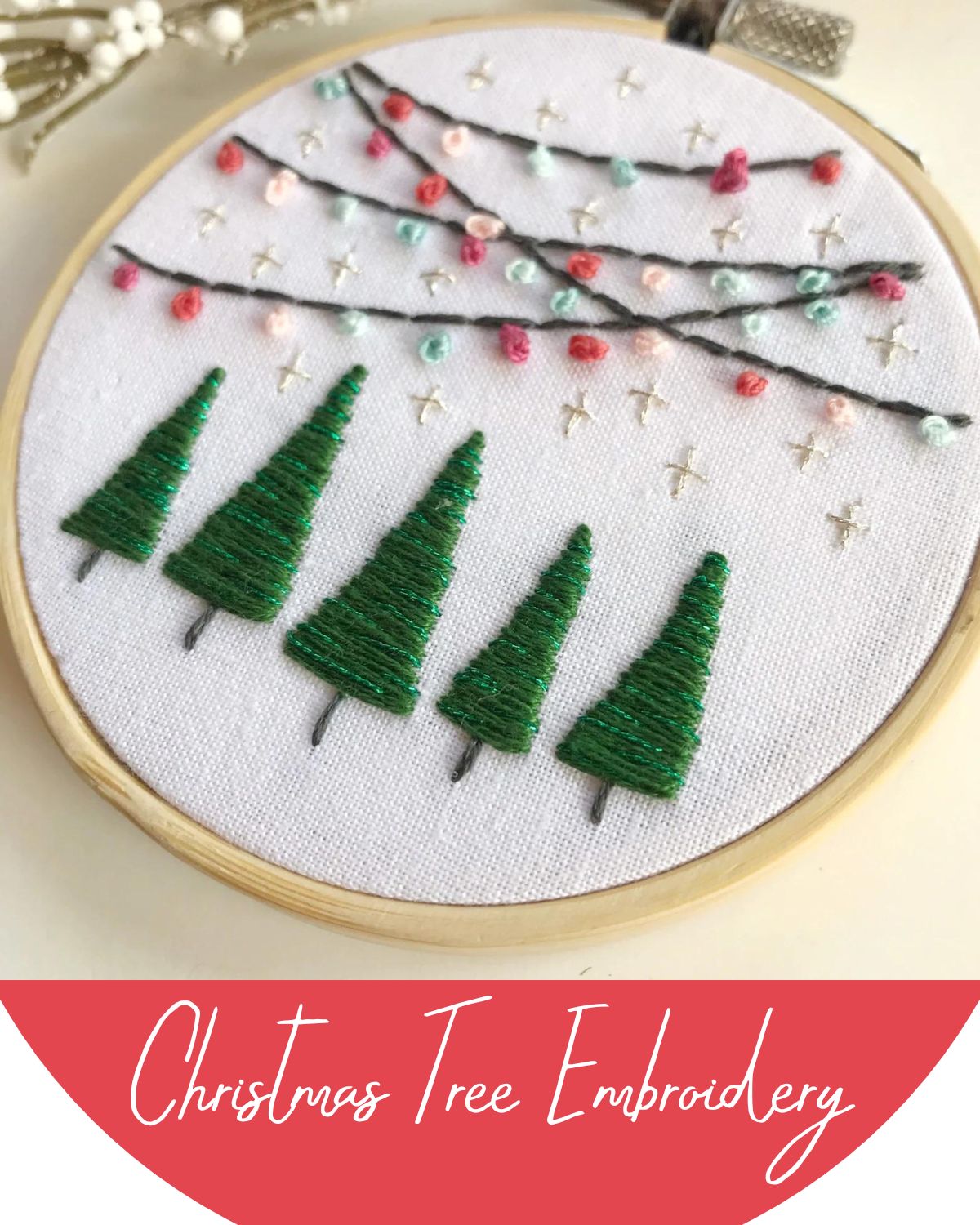 Christmas Trees embroidery 