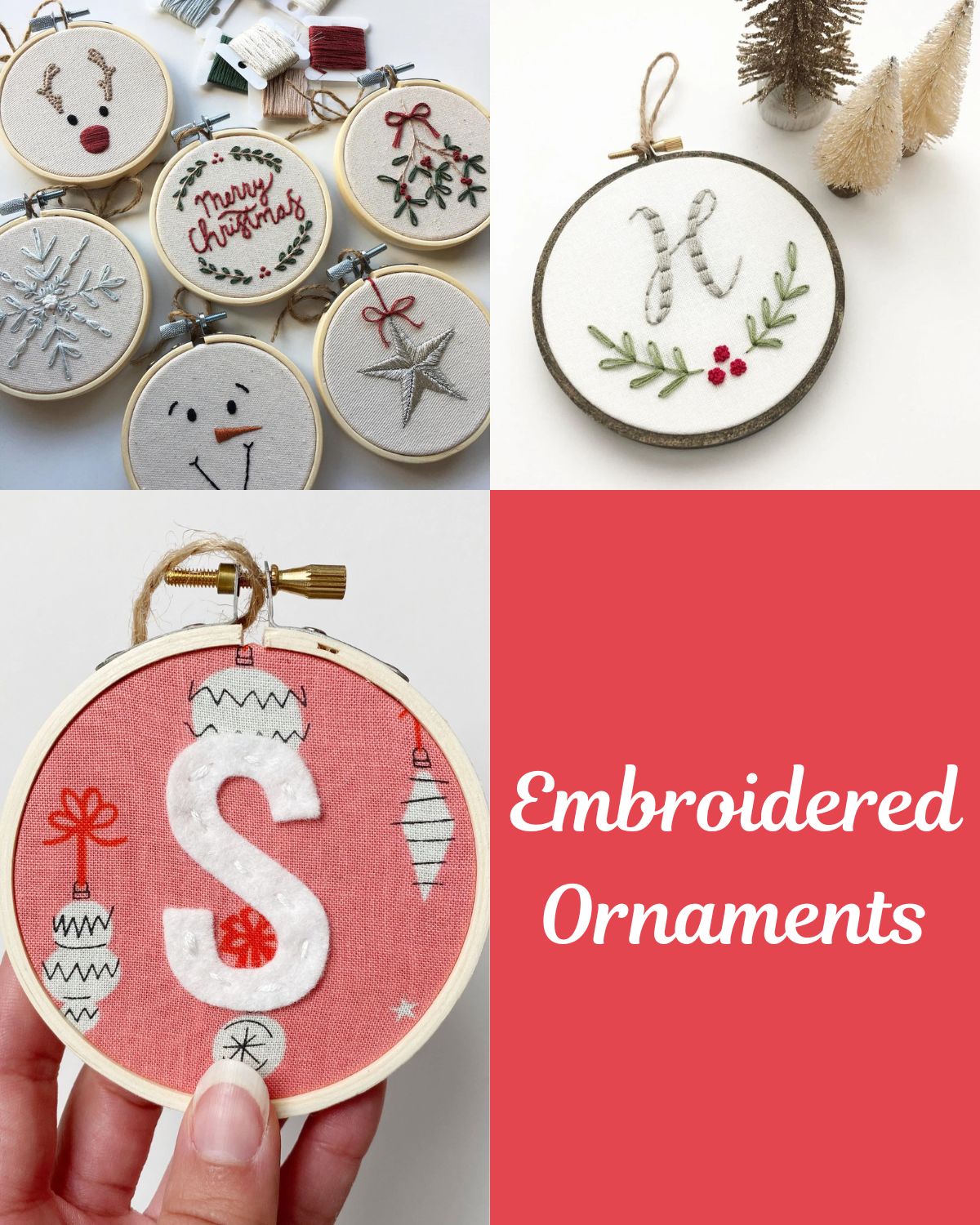 Embroidered ornaments