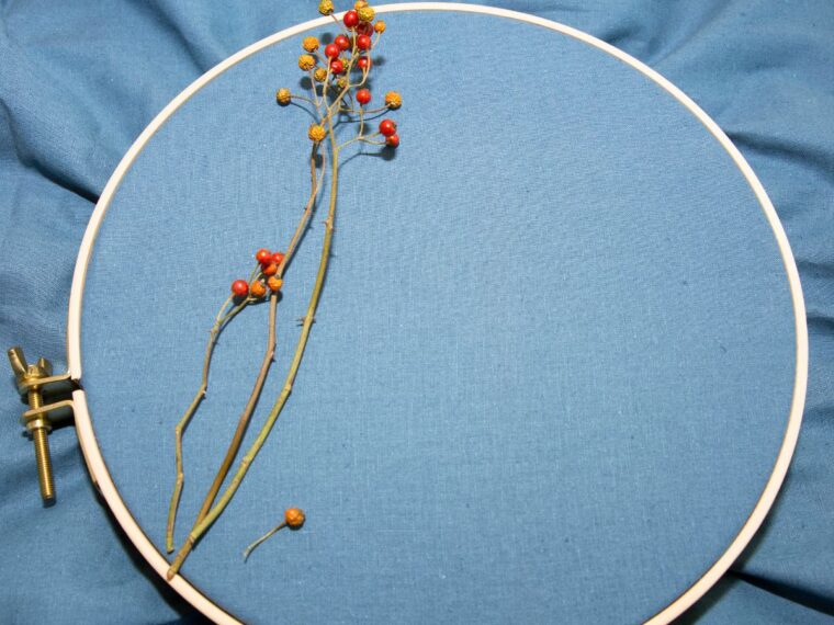An embroidery hoop