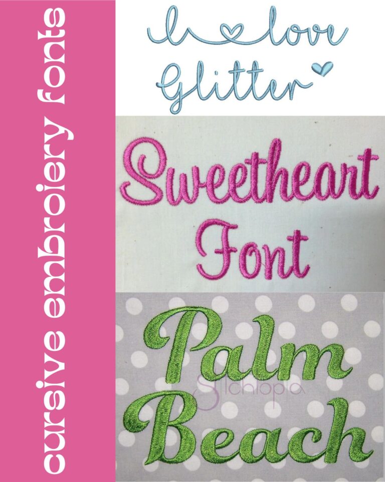 11 Cursive Embroidery Font Ideas To Embellish Anything